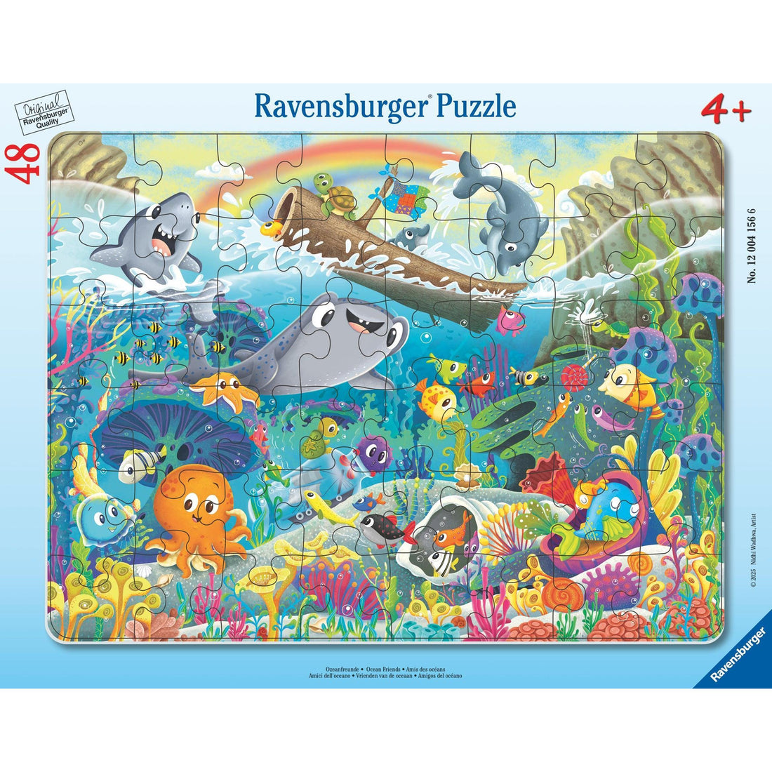 Ocean Friends 48 Piece Tray Puzzle by Ravensburger