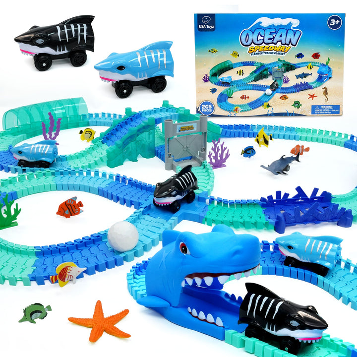 Ocean Race Tracks for Kids- 265pk by USA Toyz 