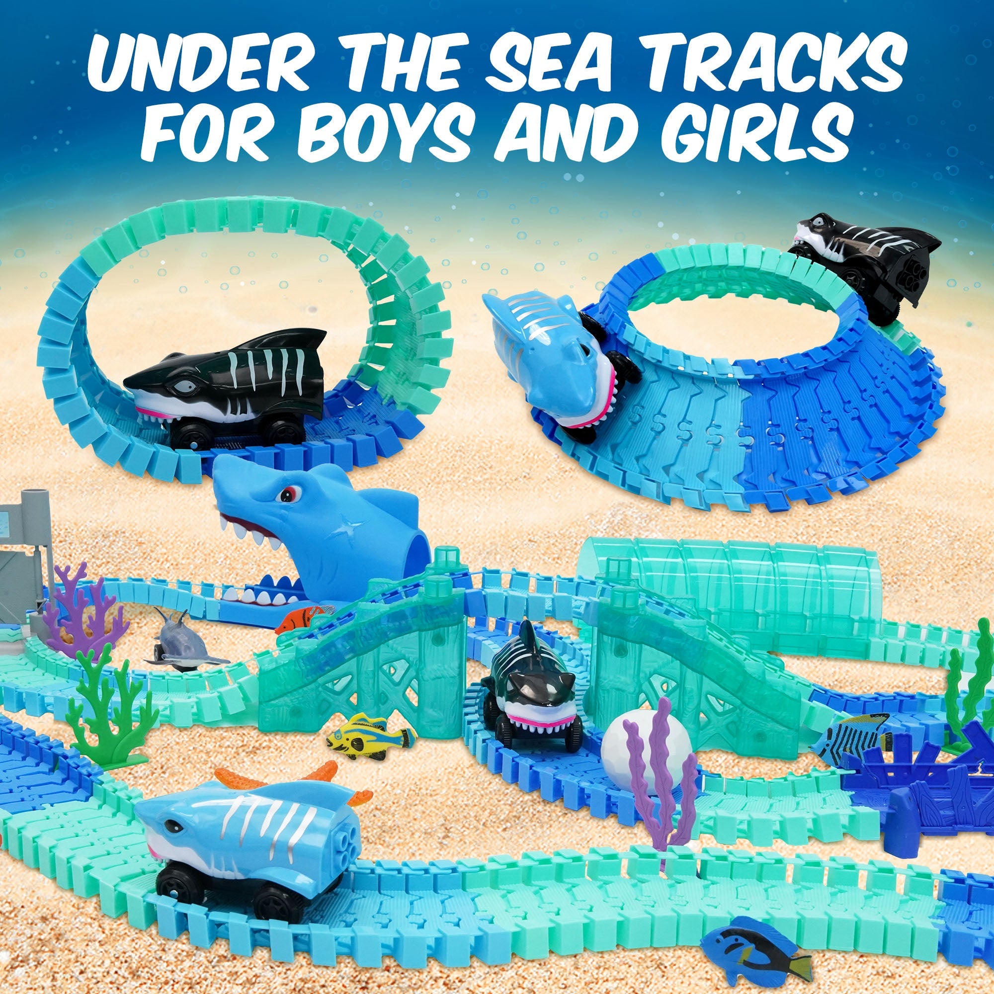 Ocean Race Tracks for Kids- 265pk by USA Toyz  2