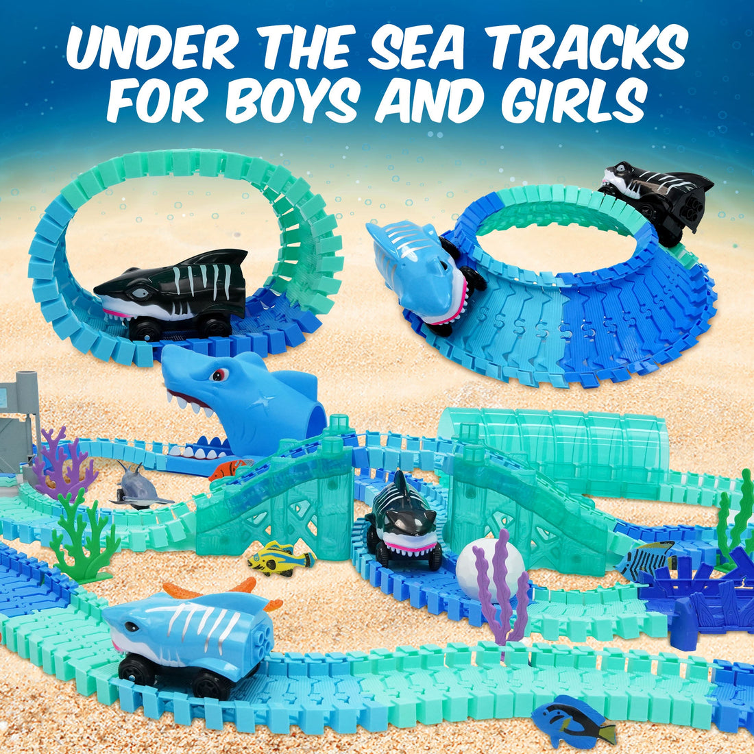 Ocean Race Tracks for Kids- 265pk by USA Toyz  2