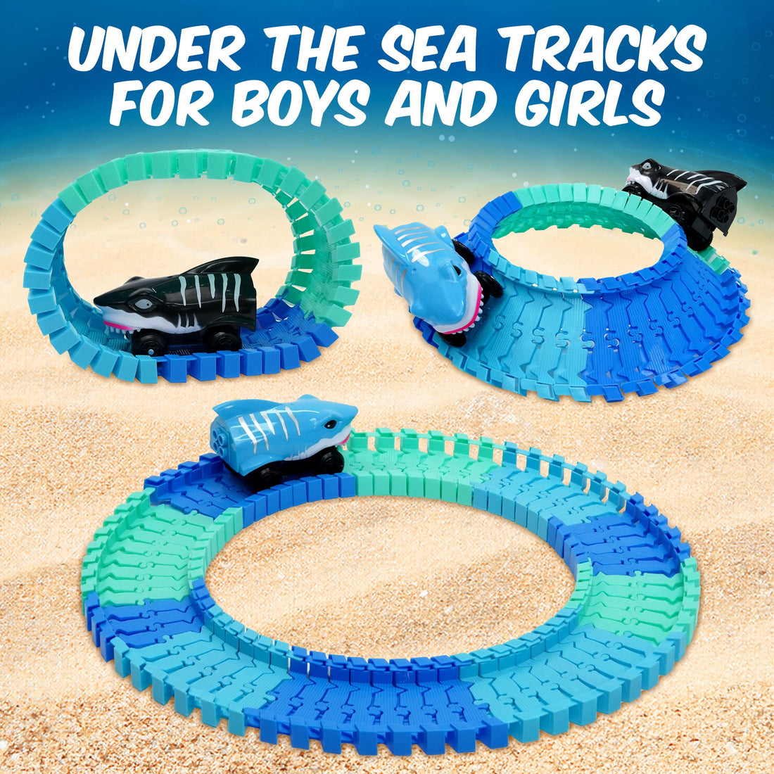 Ocean Race Tracks for Kids- 265pk by USA Toyz  3