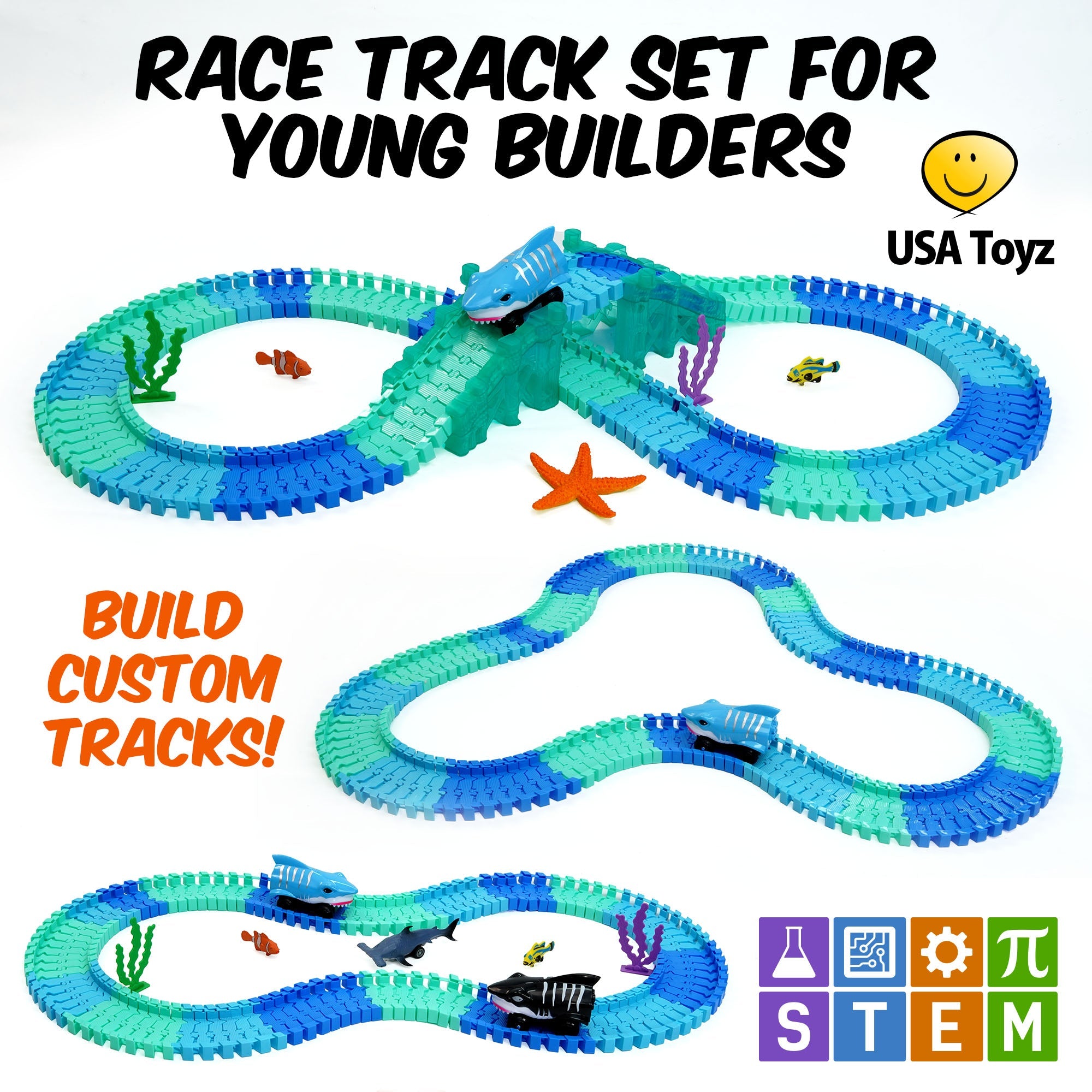 Ocean Race Tracks for Kids- 265pk by USA Toyz  4