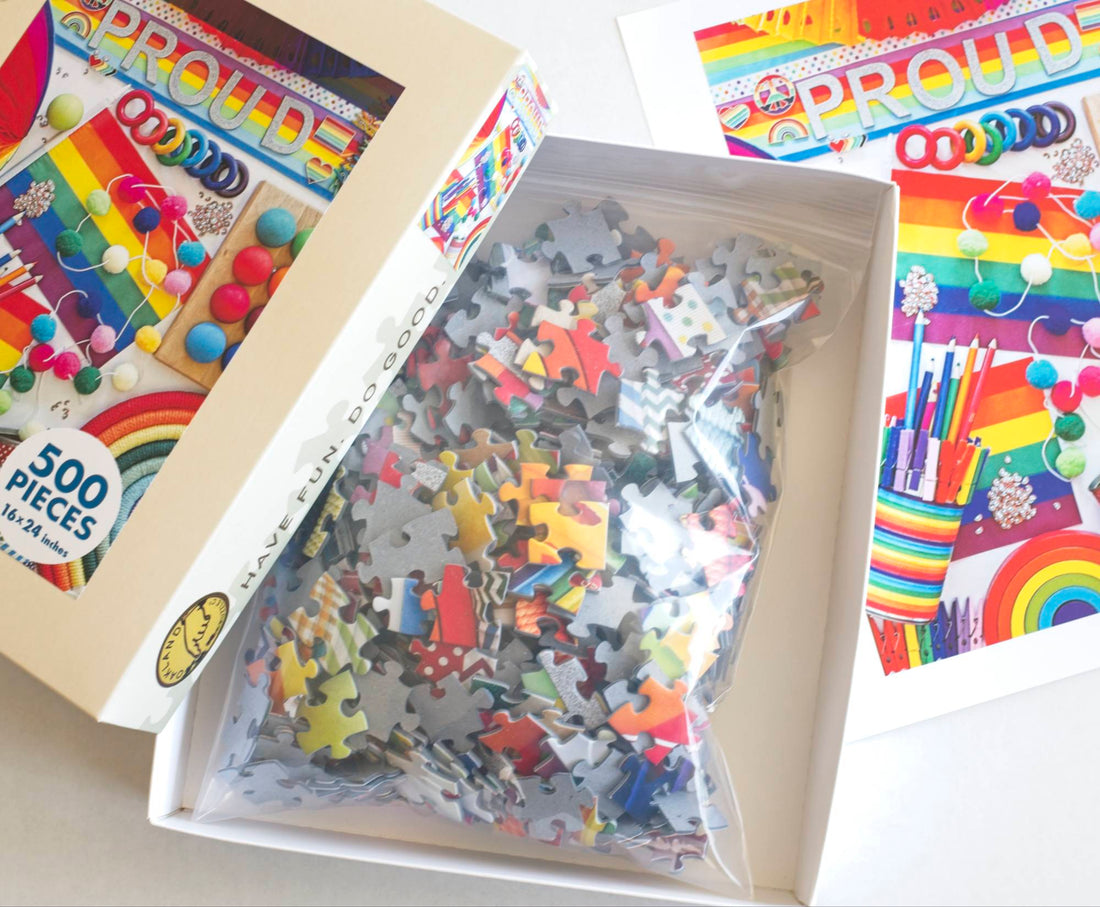 Proud Puzzle by DeAnna Tibbs 500 Piece LGBTQIA+ Art Jigsaw Celebrating Pride and Oakland Community 3