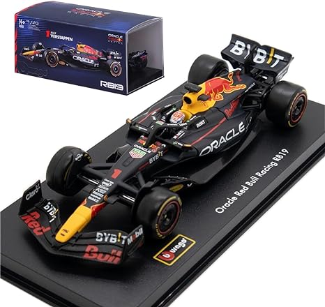 Oracle Red Bull Racing RB19 F1 (2023) 1:43 Diecast from Bburago Mounted View