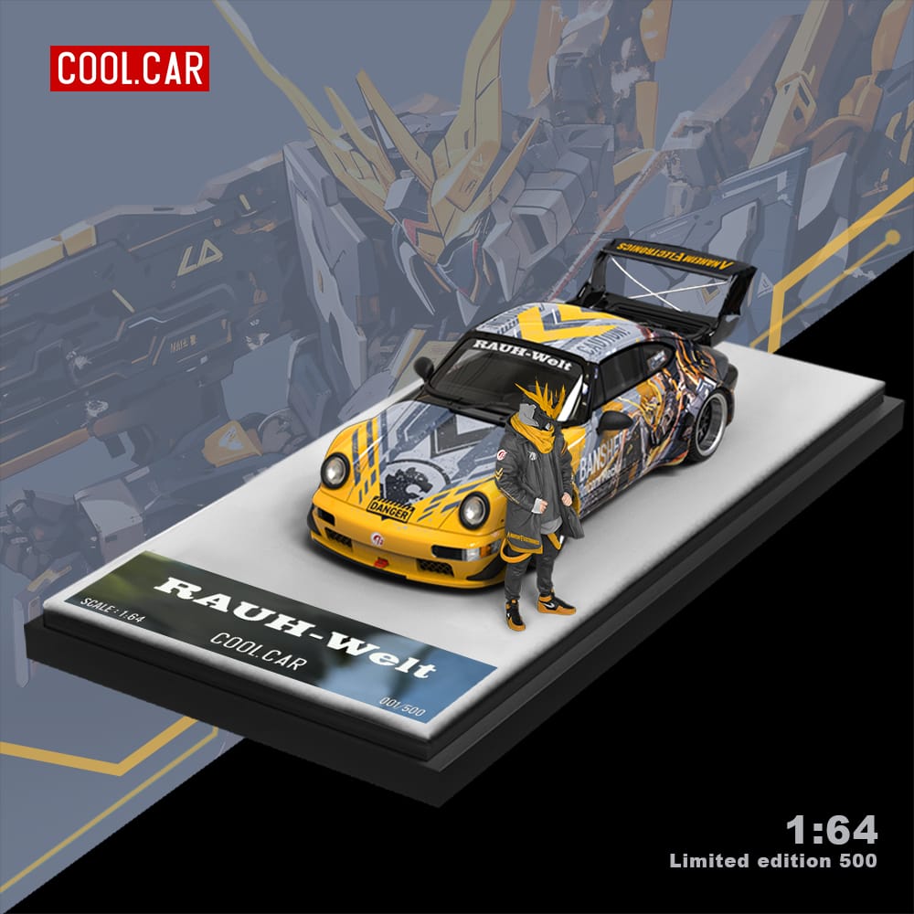 Porsche RWB 964 BANSHEE MECHA Livery Figure Version 1:64 by Cool Car Mounted View