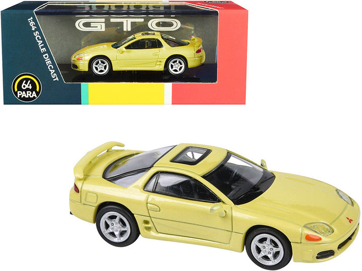 Mitsubishi 3000GT GTO with Sunroof Martinique Yellow Pearl 1/64 Diecast Model Car by Paragon-0