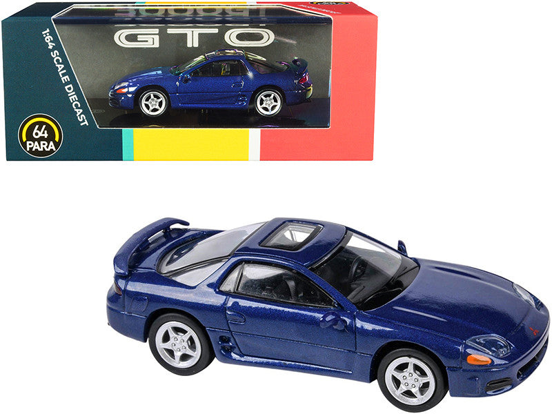 Mitsubishi 3000GT GTO with Sunroof Mariana Blue Metallic 1/64 Diecast Model Car by Paragon-0