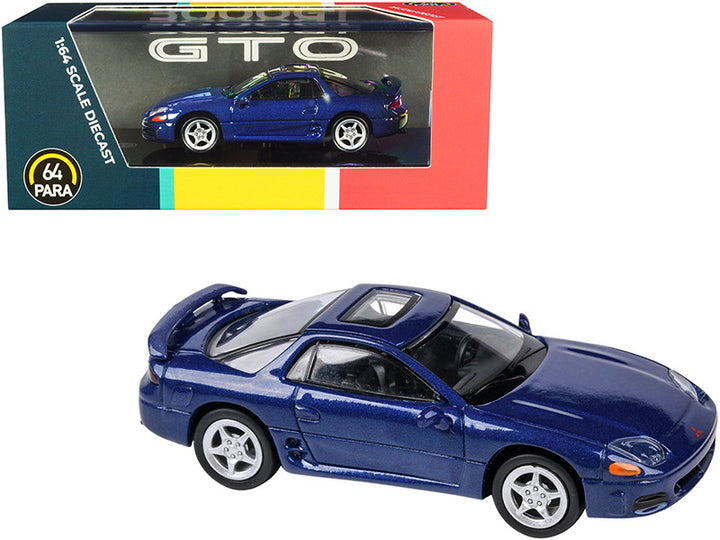 Mitsubishi 3000GT GTO with Sunroof Mariana Blue Metallic 1/64 Diecast Model Car by Paragon-0