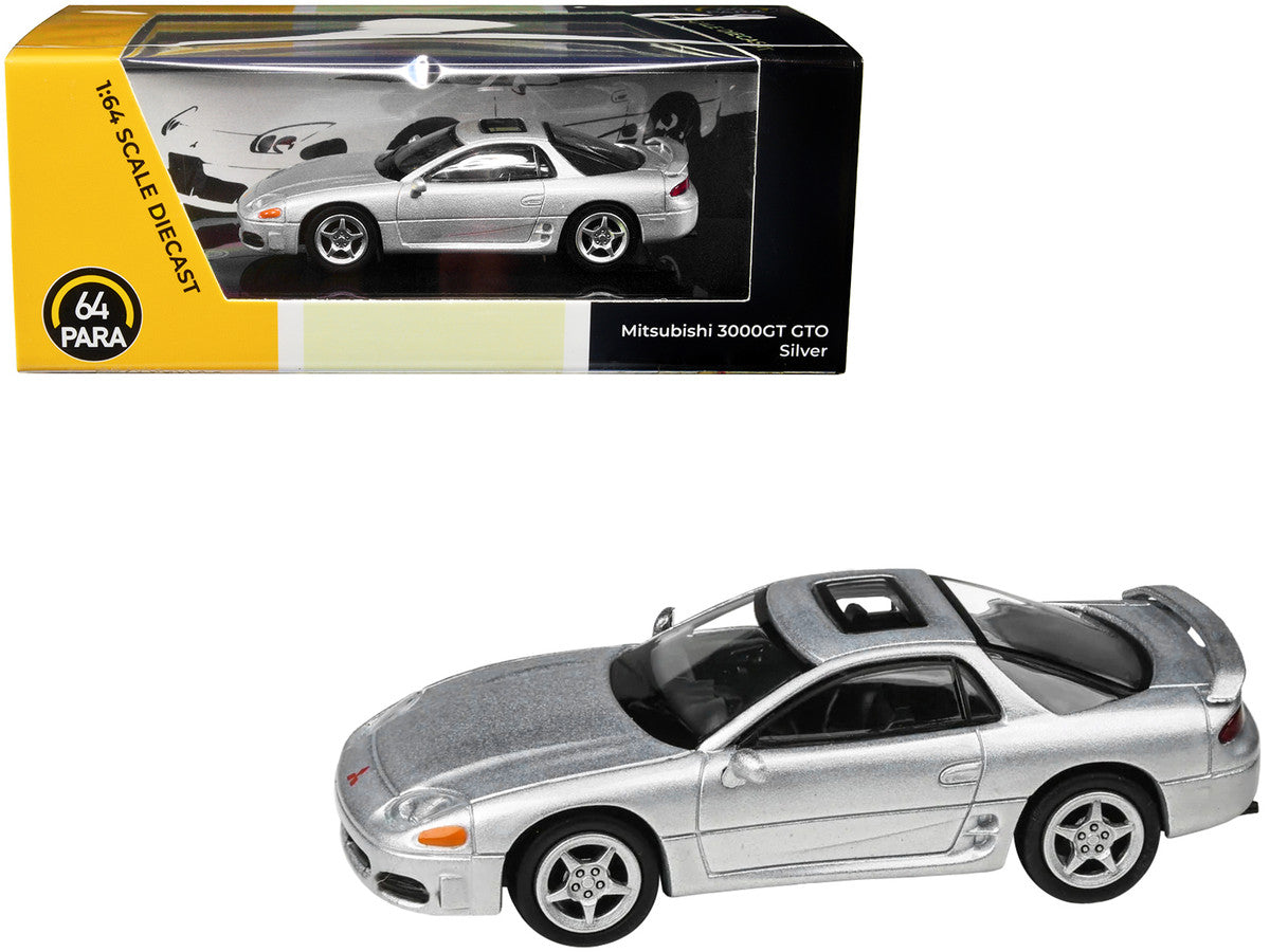 Mitsubishi 3000GT GTO Silver Metallic with Sunroof 1/64 Diecast Model Car by Paragon Models-0