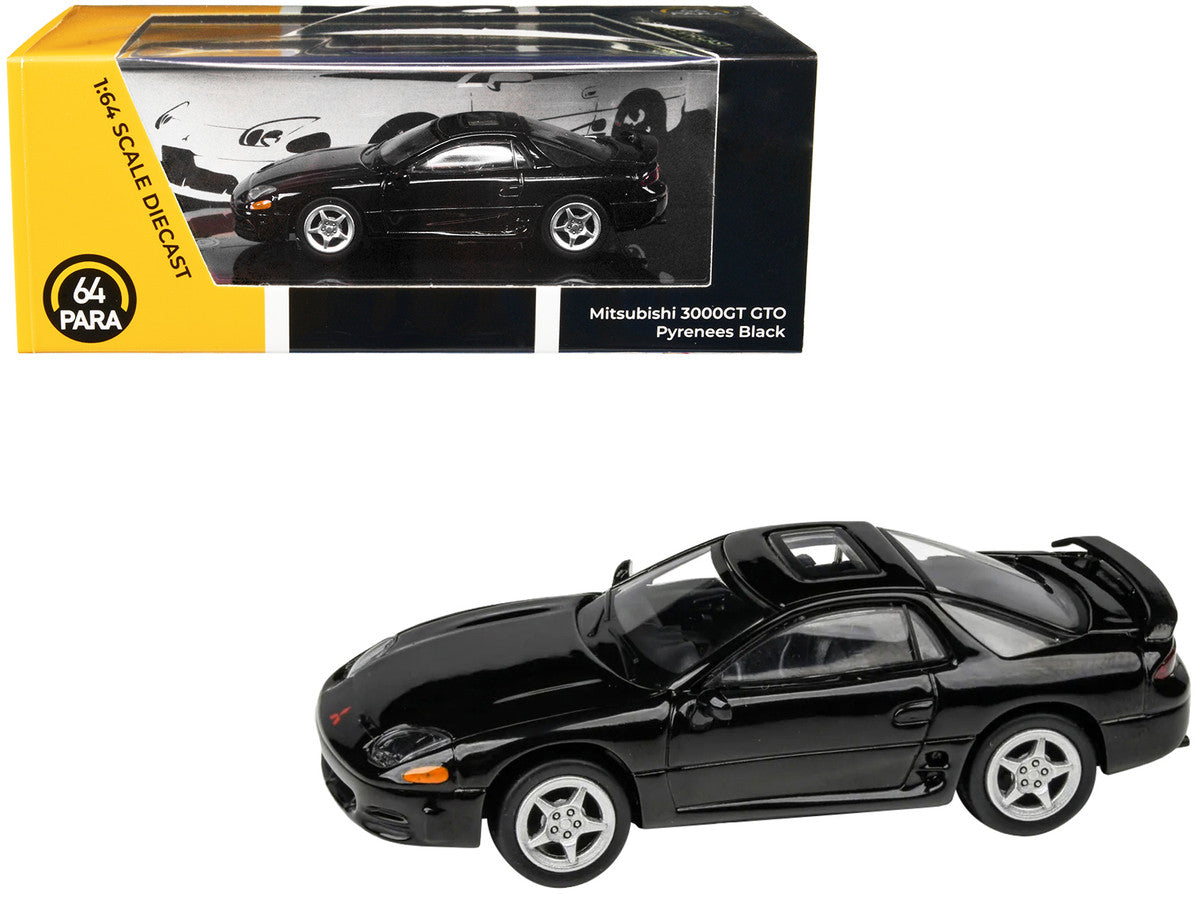 Mitsubishi 3000GT GTO Pyrenees Black with Sunroof 1/64 Diecast Model Car by Paragon Models-0