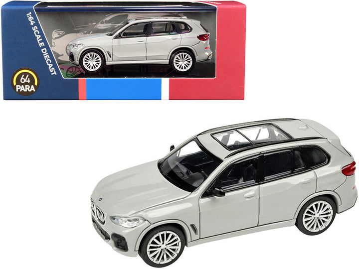 BMW X5 with Sunroof Nardo Gray 1/64 Diecast Model Car by Paragon-0