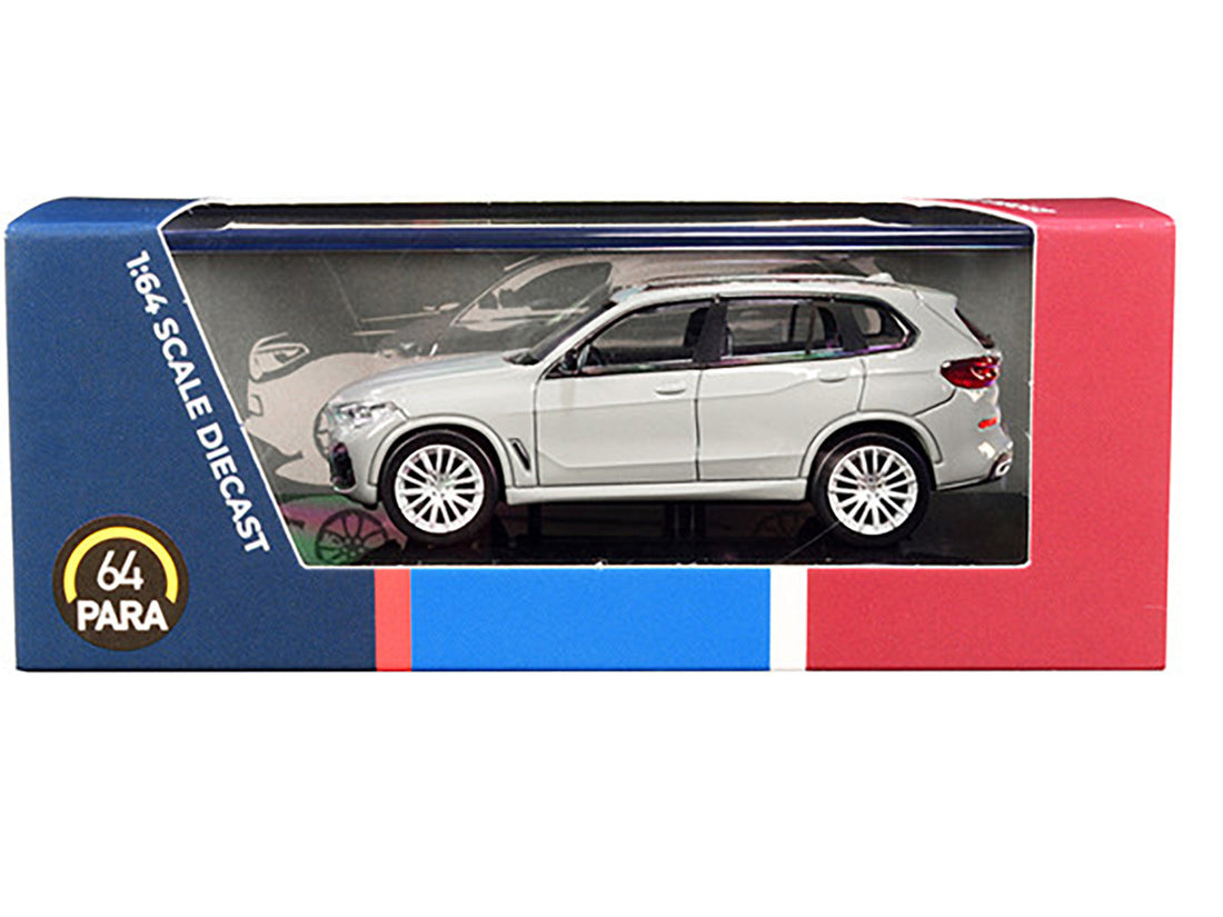 BMW X5 with Sunroof Nardo Gray 1/64 Diecast Model Car by Paragon-2