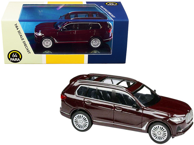 BMW X7 Ametrine Red Metallic 1/64 Diecast Model Car by Paragon-0