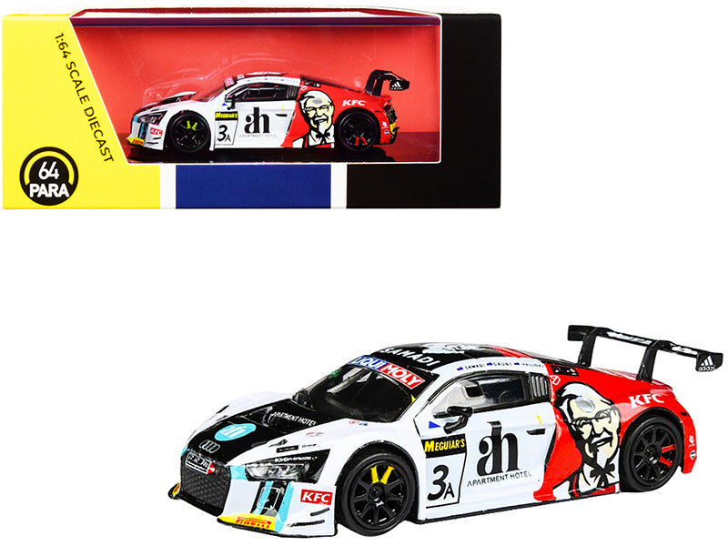 Audi R8 LMS #3 Ash Samadi - Daniel Gaunt - Matt Halliday "KFC" Bathurst 12 Hour (2017) 1/64 Diecast Model Car by Paragon-0