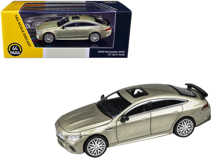 2018 Mercedes-AMG GT 63 S Kalahari Gold Metallic 1/64 Diecast Model Car by Paragon Models-0