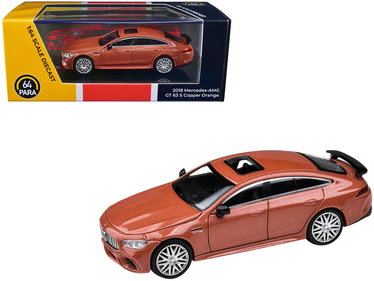 2018 Mercedes-AMG GT 63 S Copper Orange Metallic 1/64 Diecast Model Car by Paragon Models-0