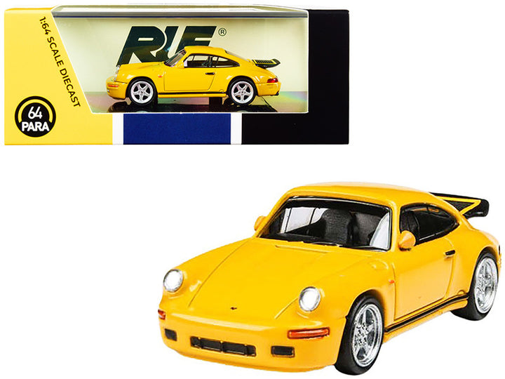 1987 RUF CTR Yellowbird Blossom Yellow 1/64 Diecast Model Car by Paragon-0