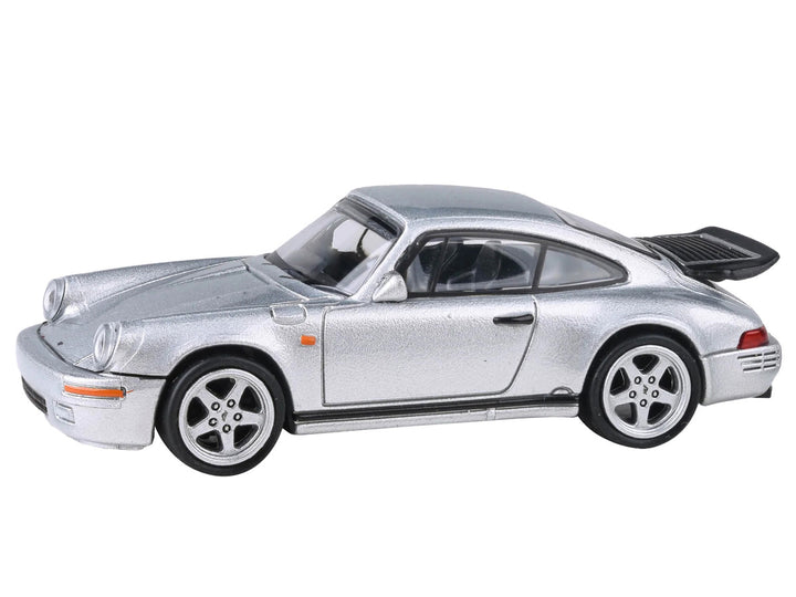 1987 RUF CTR Yellowbird Silver Metallic 1/64 Diecast Model Car by Paragon Models-0