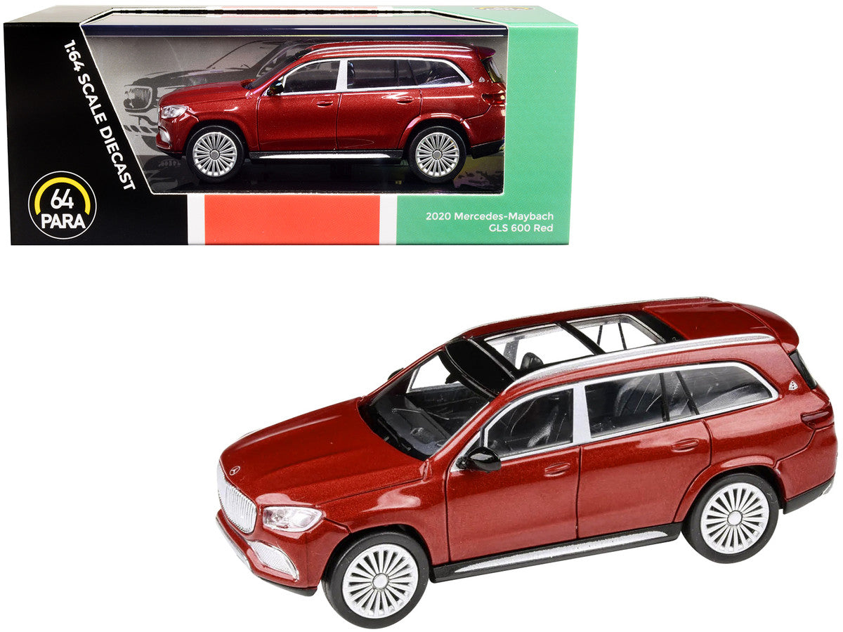 2020 Mercedes-Maybach GLS 600 with Sunroof Red Metallic 1/64 Diecast Model Car by Paragon-0