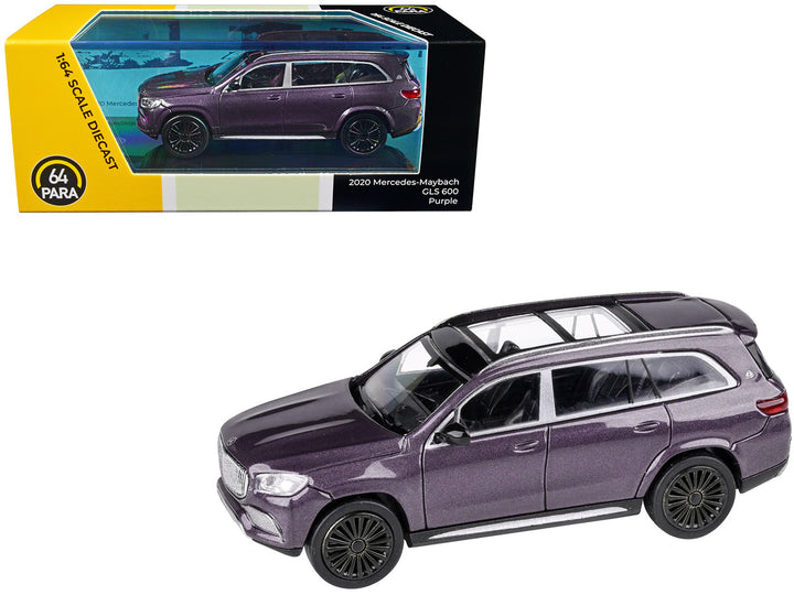 Mercedes-Maybach GLS 600 Purple Metallic with Sunroof 1/64 Diecast Model Car by Paragon Models-0
