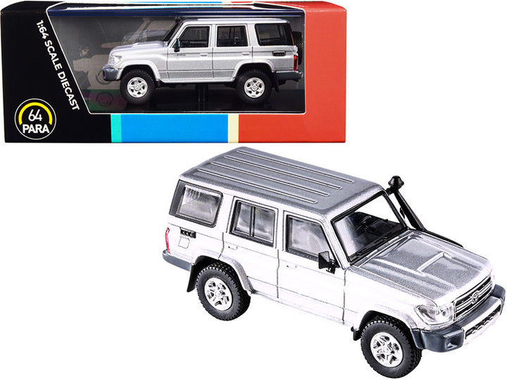 Toyota Land Cruiser 76 Silver Pearl 1/64 Diecast Model Car by Paragon-0