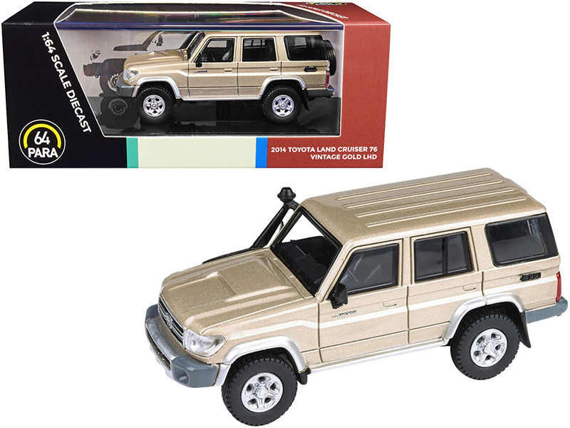 2014 Toyota Land Cruiser 76 Vintage Gold Metallic 1/64 Diecast Model Car by Paragon Models-0