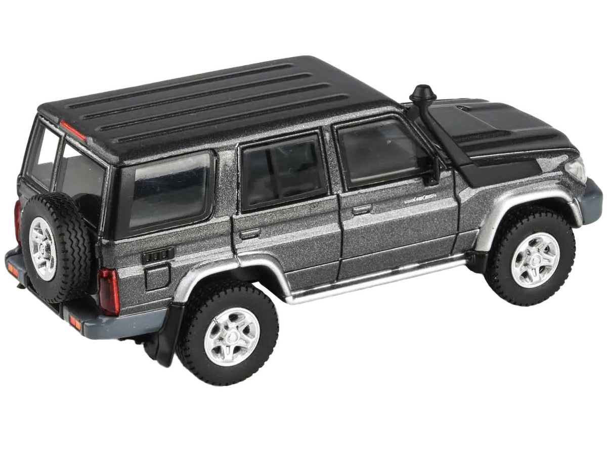2014 Toyota Land Cruiser 76 Graphite Gray Metallic 1/64 Diecast Model Car by Paragon Models-1