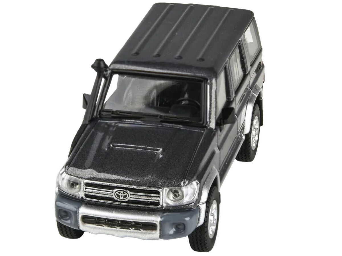 2014 Toyota Land Cruiser 76 Graphite Gray Metallic 1/64 Diecast Model Car by Paragon Models-2