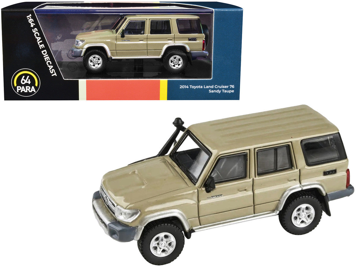 2014 Toyota Land Cruiser 76 Sandy Taupe Tan 1/64 Diecast Model Car by Paragon Models-0