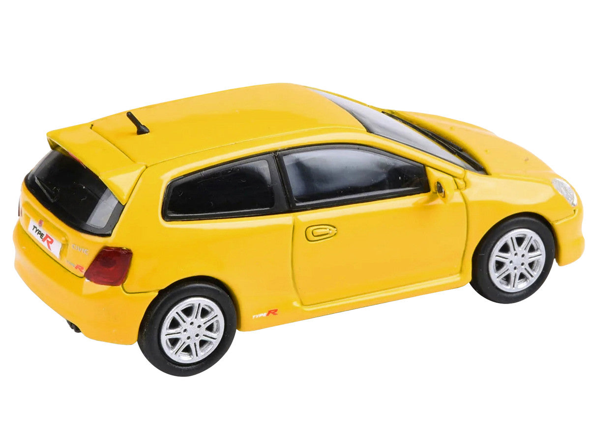2001 Honda Civic Type R EP3 Sunlight Yellow 1/64 Diecast Model Car by Paragon Models-1