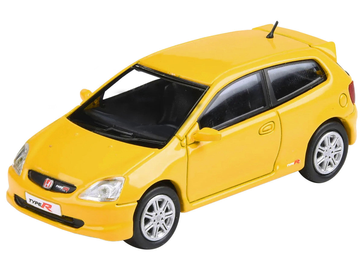 2001 Honda Civic Type R EP3 Sunlight Yellow 1/64 Diecast Model Car by Paragon Models-2