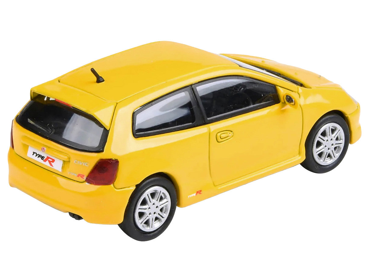 2001 Honda Civic Type R EP3 Sunlight Yellow 1/64 Diecast Model Car by Paragon Models-3