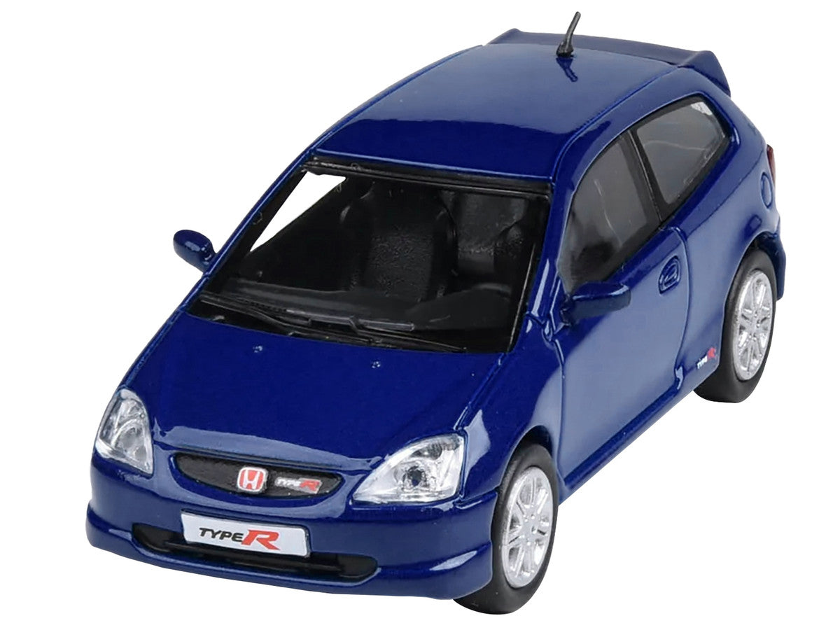 2001 Honda Civic Type R EP3 Vivid Blue Pearl Metallic 1/64 Diecast Model Car by Paragon Models-2