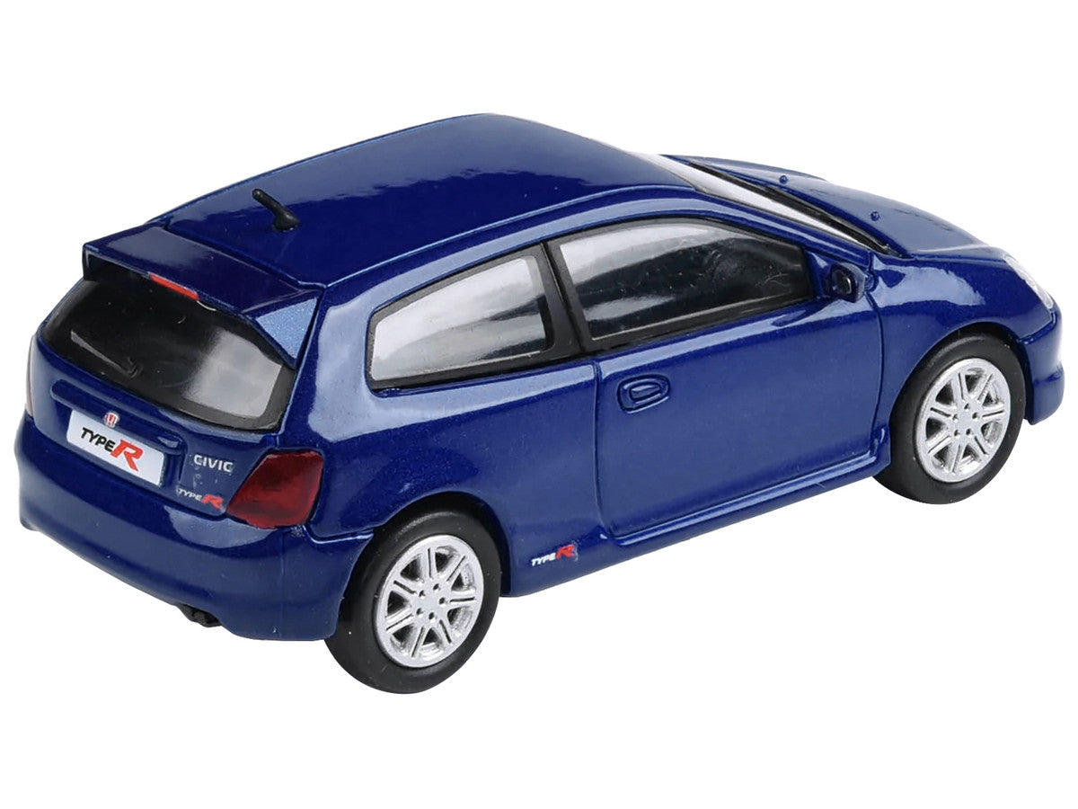 2001 Honda Civic Type R EP3 Vivid Blue Pearl Metallic 1/64 Diecast Model Car by Paragon Models-3