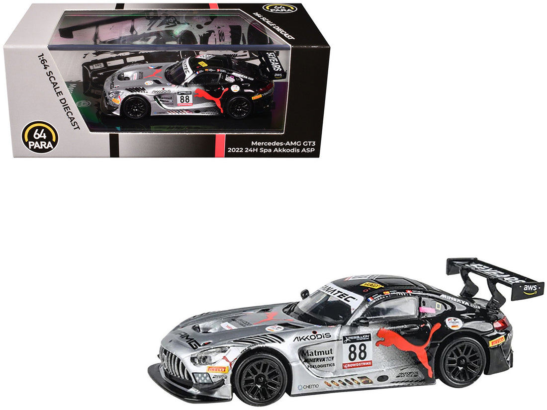 Mercedes-AMG GT3 #88 Jules Gounon - Daniel Juncadella - Raffaele Marciello "Team AKKodis ASP" Winner "24 Hours of Spa" (2022) 1/64 Diecast Model Car by Paragon Models-3