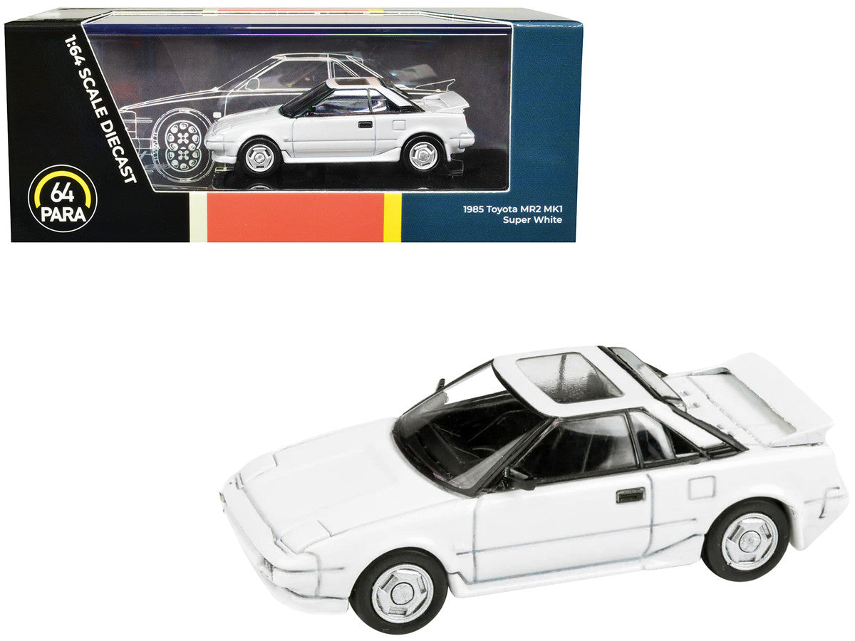 1985 Toyota MR2 MK1 Super White with Sunroof 1/64 Diecast Model Car by Paragon Models-0