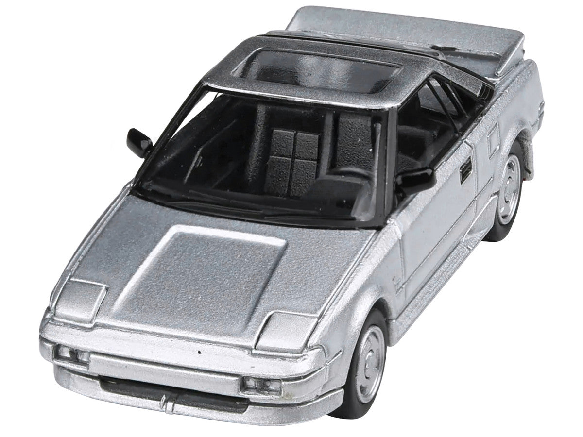 1985 Toyota MR2 MK1 Super Silver Metallic with Sunroof 1/64 Diecast Model Car by Paragon Models-2
