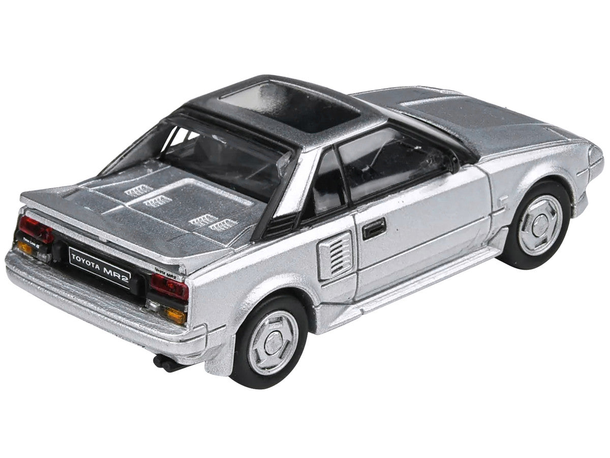 1985 Toyota MR2 MK1 Super Silver Metallic with Sunroof 1/64 Diecast Model Car by Paragon Models-3