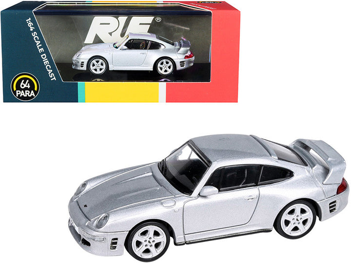RUF CTR2 Silver Metallic 1/64 Diecast Model Car by Paragon-0