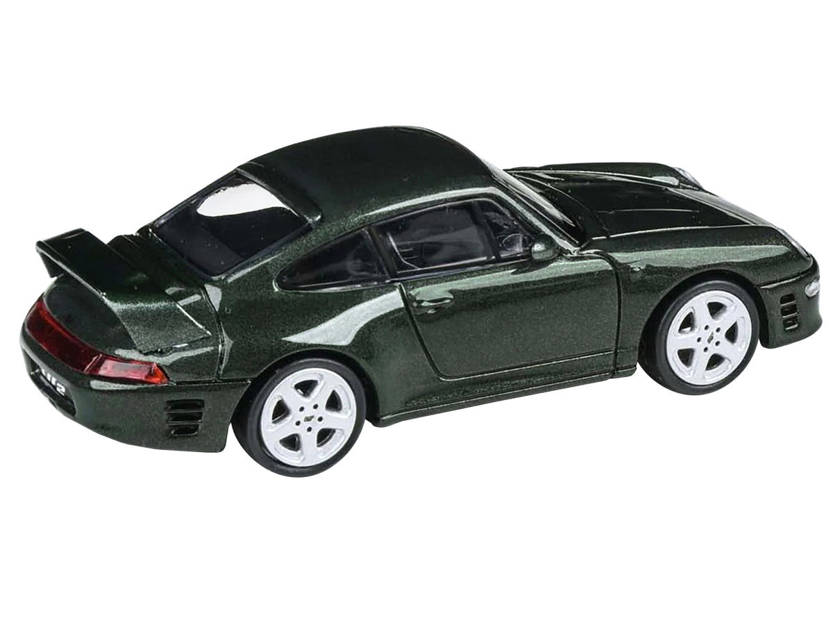 RUF CTR2 Forest Green Metallic 1/64 Diecast Model Car by Paragon Models-1