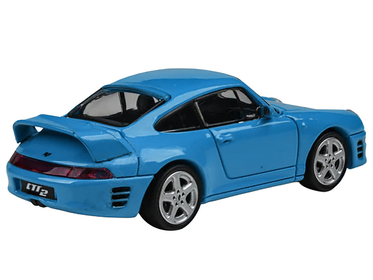 RUF 1995 CTR2 Mexico Blue 1/64 Diecast Model Car by Paragon Models