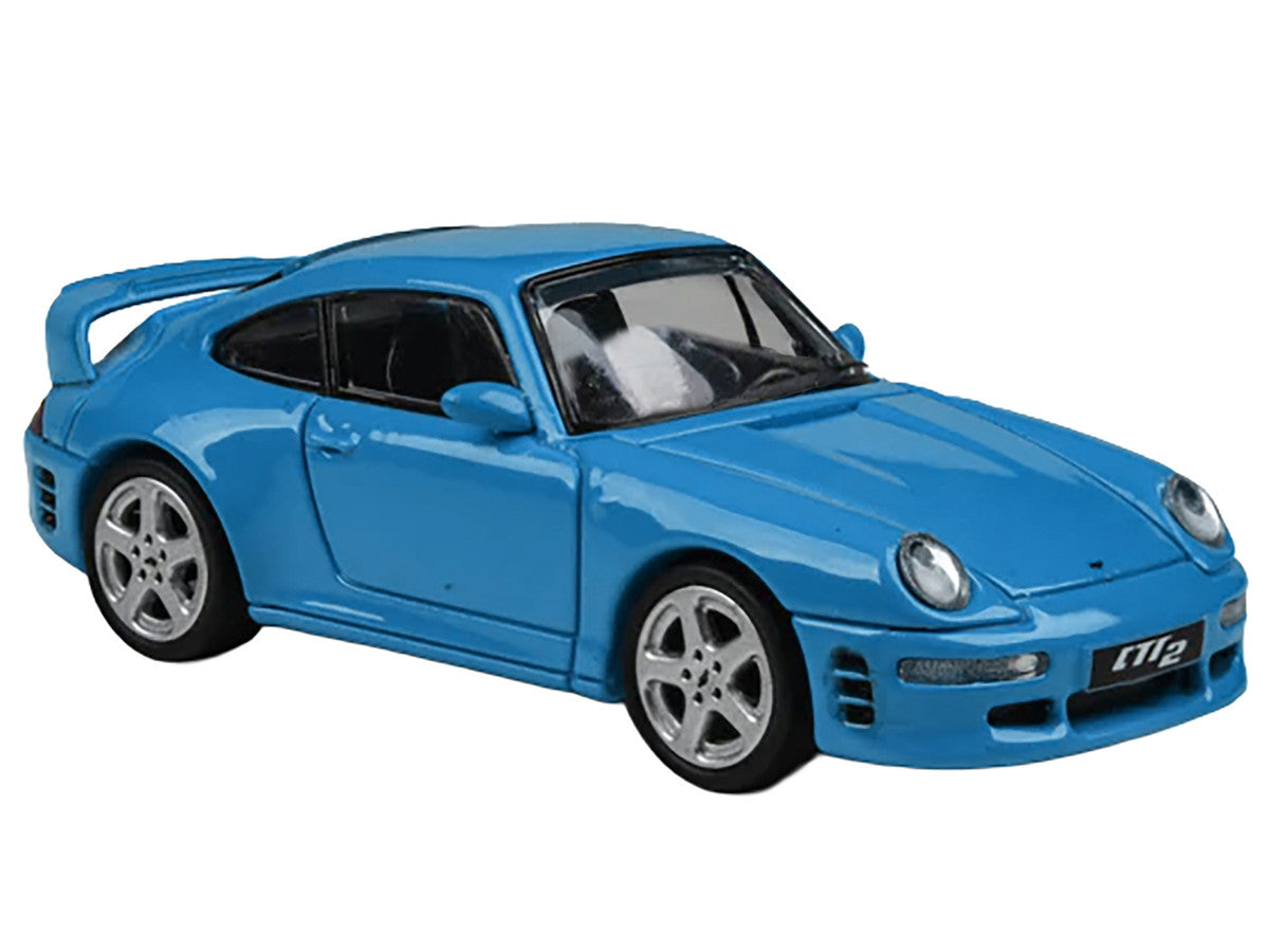 RUF 1995 CTR2 Mexico Blue 1/64 Diecast Model Car by Paragon Models 3