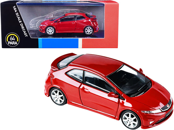 Honda Civic Type R FN2 Euro Milano Red 1/64 Diecast Model Car by Paragon-0