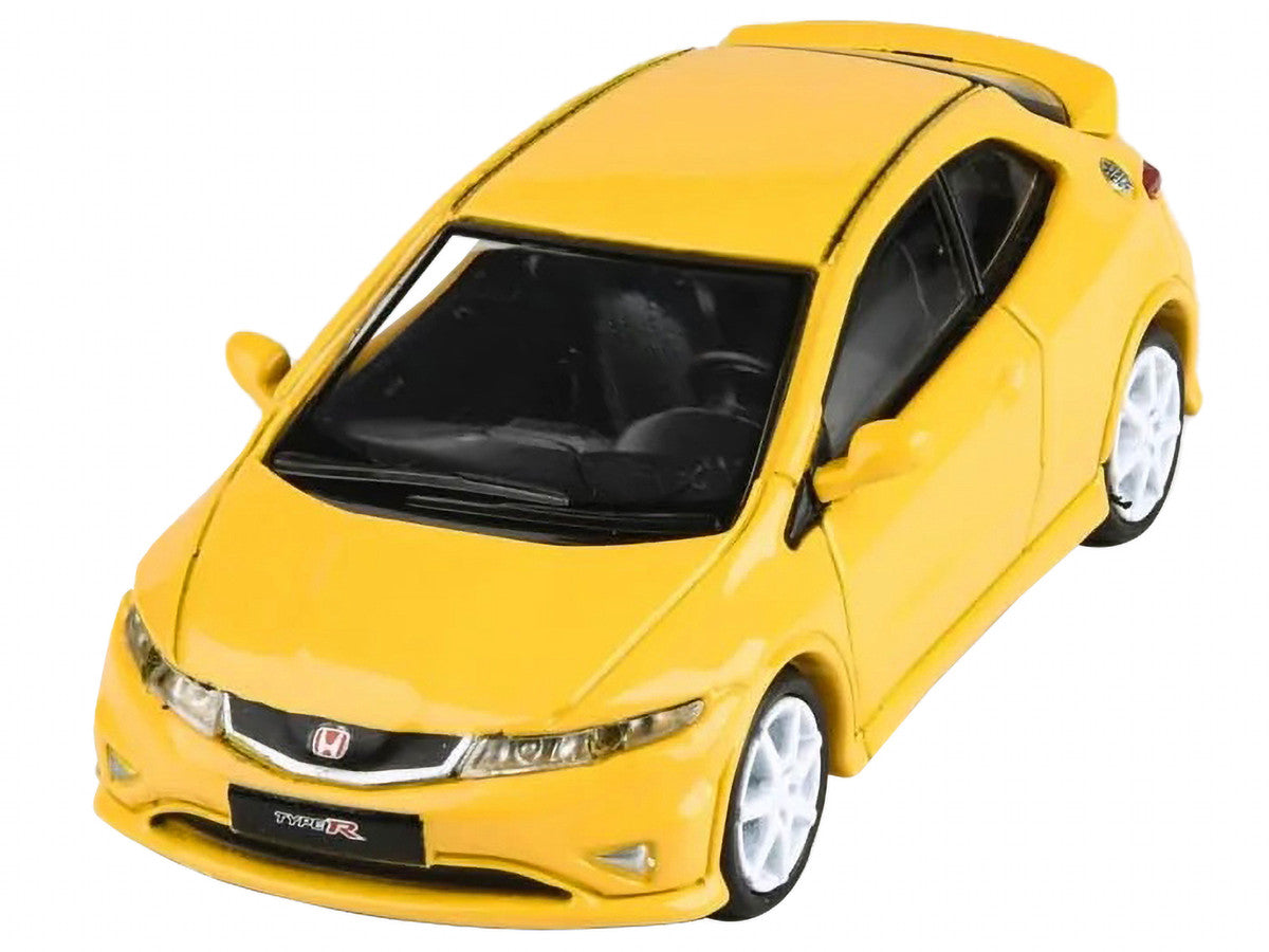 2007 Honda Civic Type R FN2 Sunlight Yellow 1/64 Diecast Model Car by Paragon Models-2
