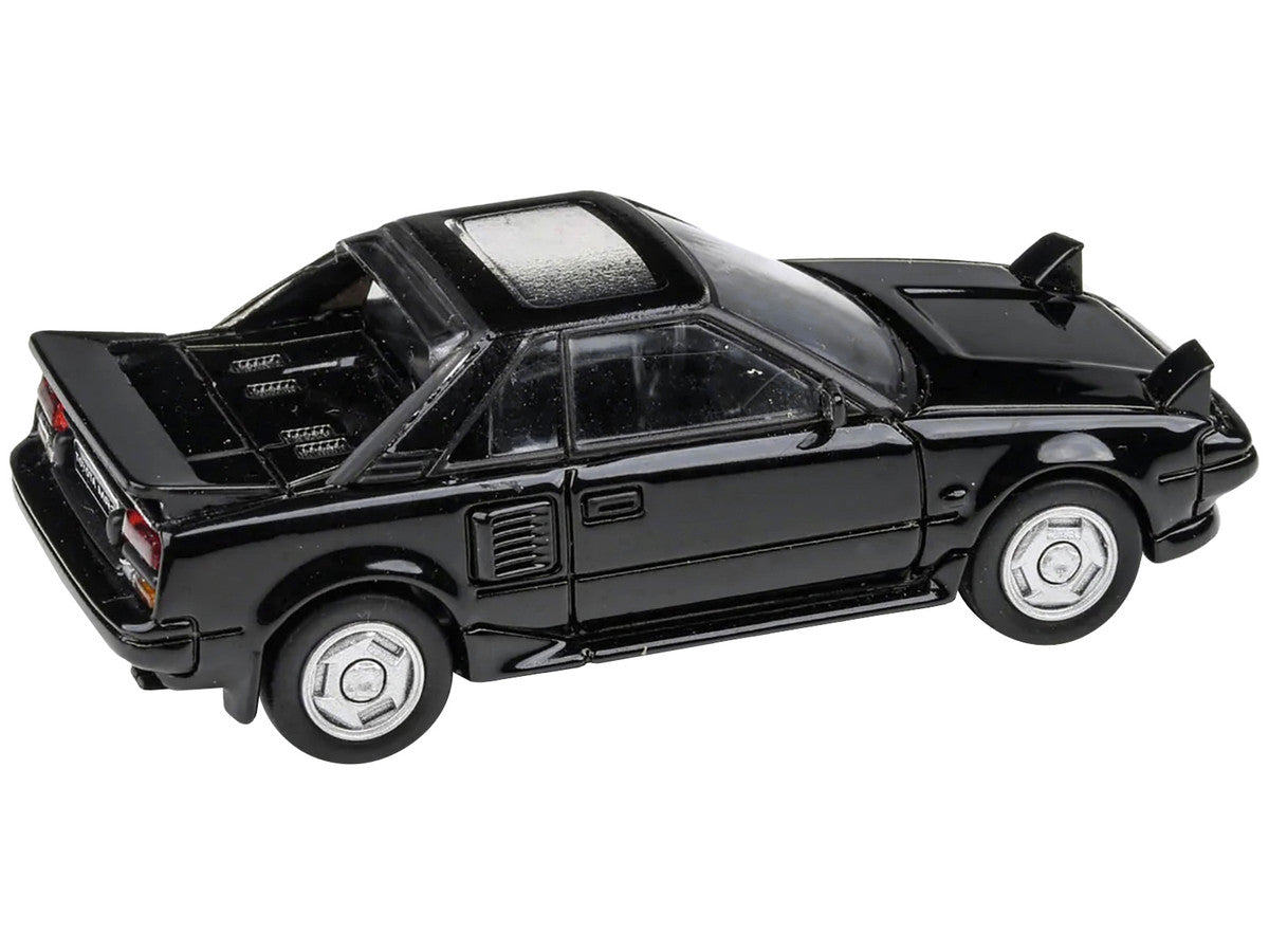 1985 Toyota MR2 MK1 Black Metallic with Sunroof 1/64 Diecast Model Car by Paragon Models-1