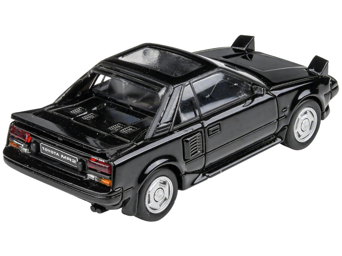 1985 Toyota MR2 MK1 Black Metallic with Sunroof 1/64 Diecast Model Car by Paragon Models-3