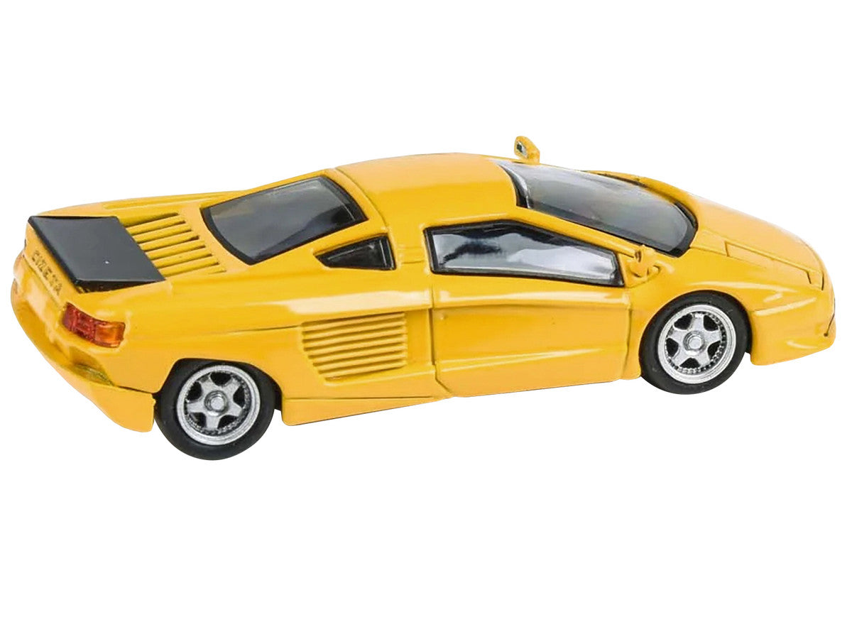 1991 Cizeta V16T Super Fly Yellow 1/64 Diecast Model Car by Paragon Models-1
