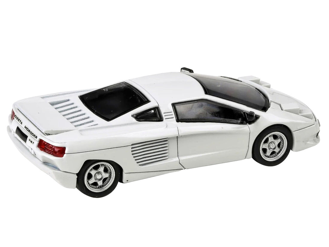 1991 Cizeta V16T Pearlescent White Metallic 1/64 Diecast Model Car by Paragon Models-1