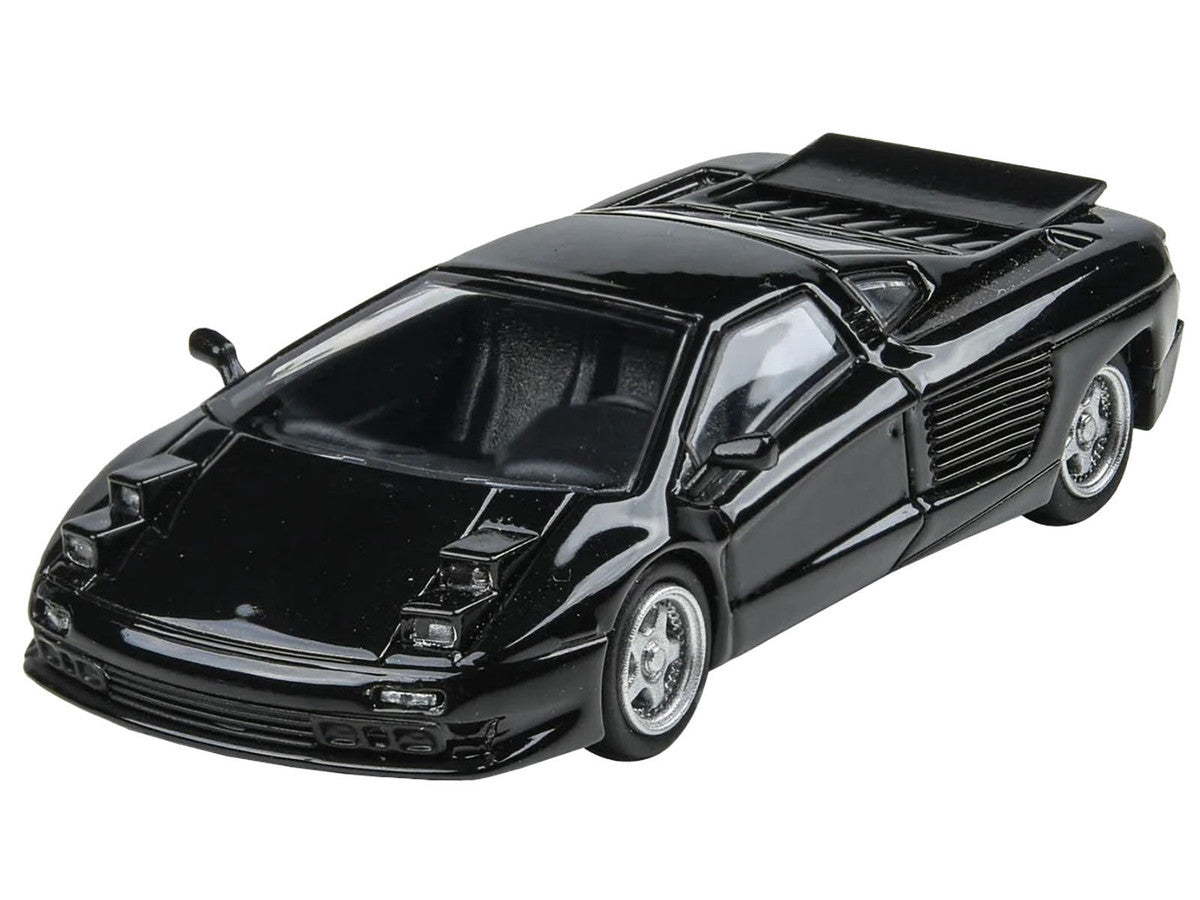 1991 Cizeta V16T Black 1/64 Diecast Model Car by Paragon Models-1