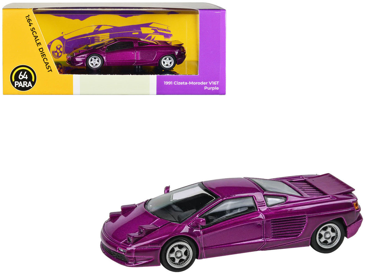 1991 Cizeta V16T Purple Metallic 1/64 Diecast Model Car by Paragon Models-0